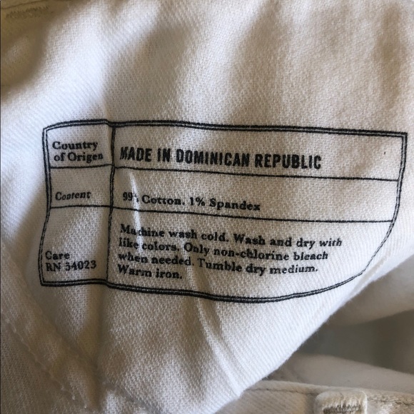 BANANA REPUBLIC WHITE DENIM STRAIGHT JEANS - Picture 4 of 4